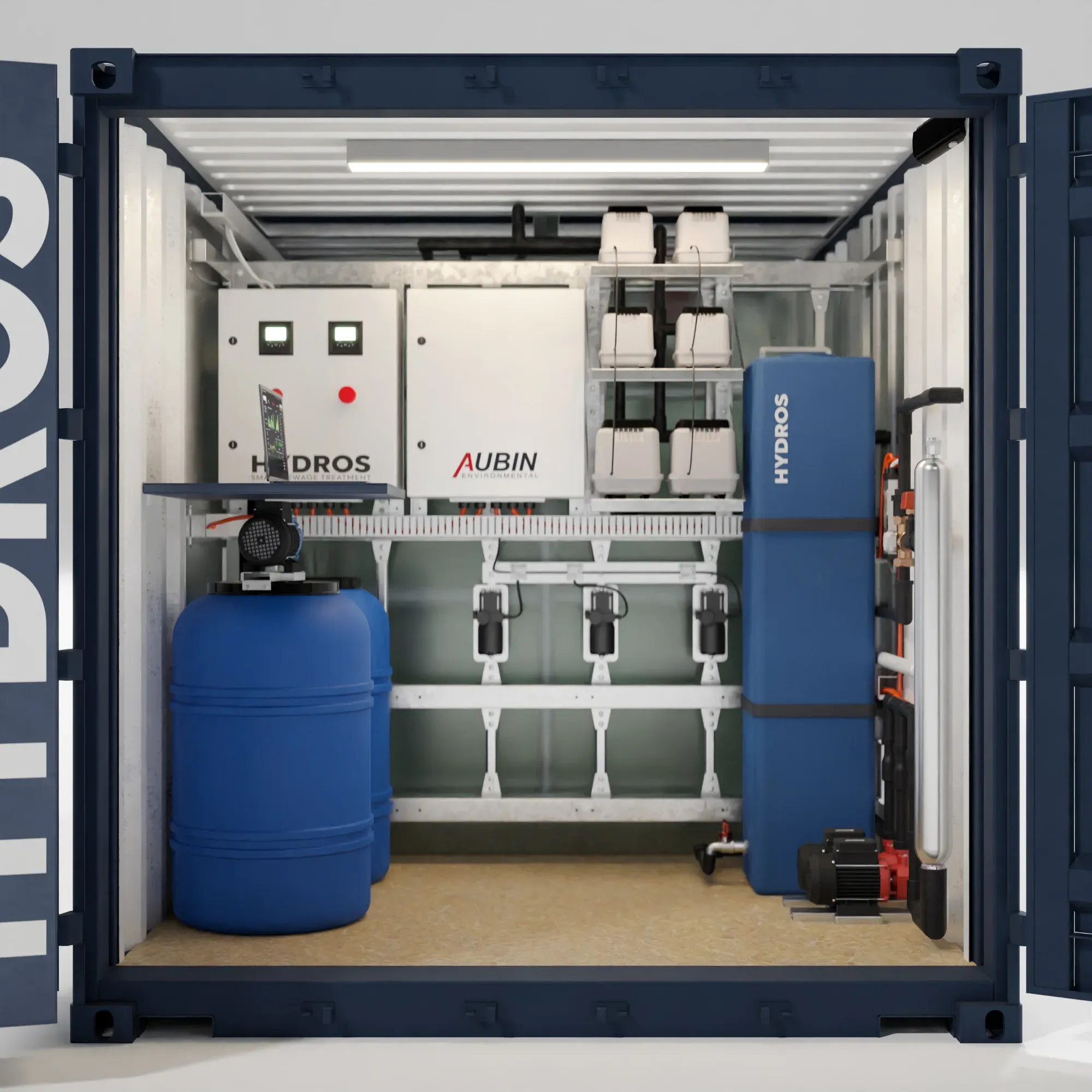 Interior of the HYDROS treatment unit