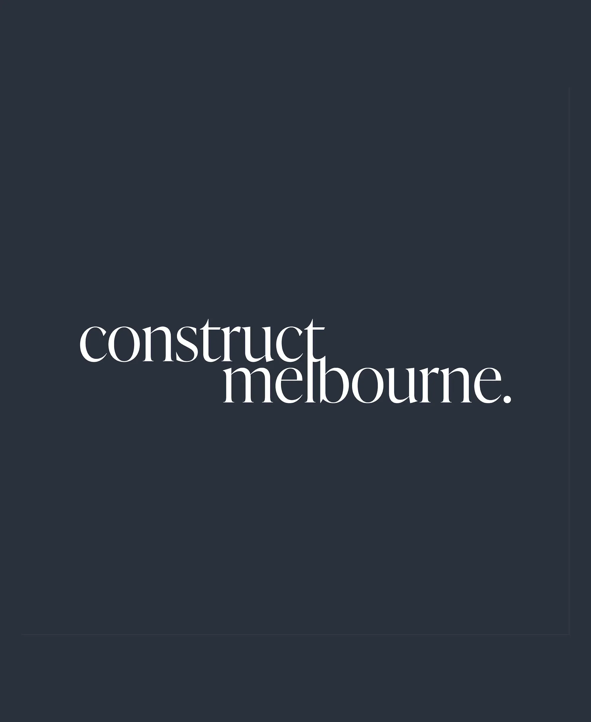 Construct Melbourne wordmark in navy