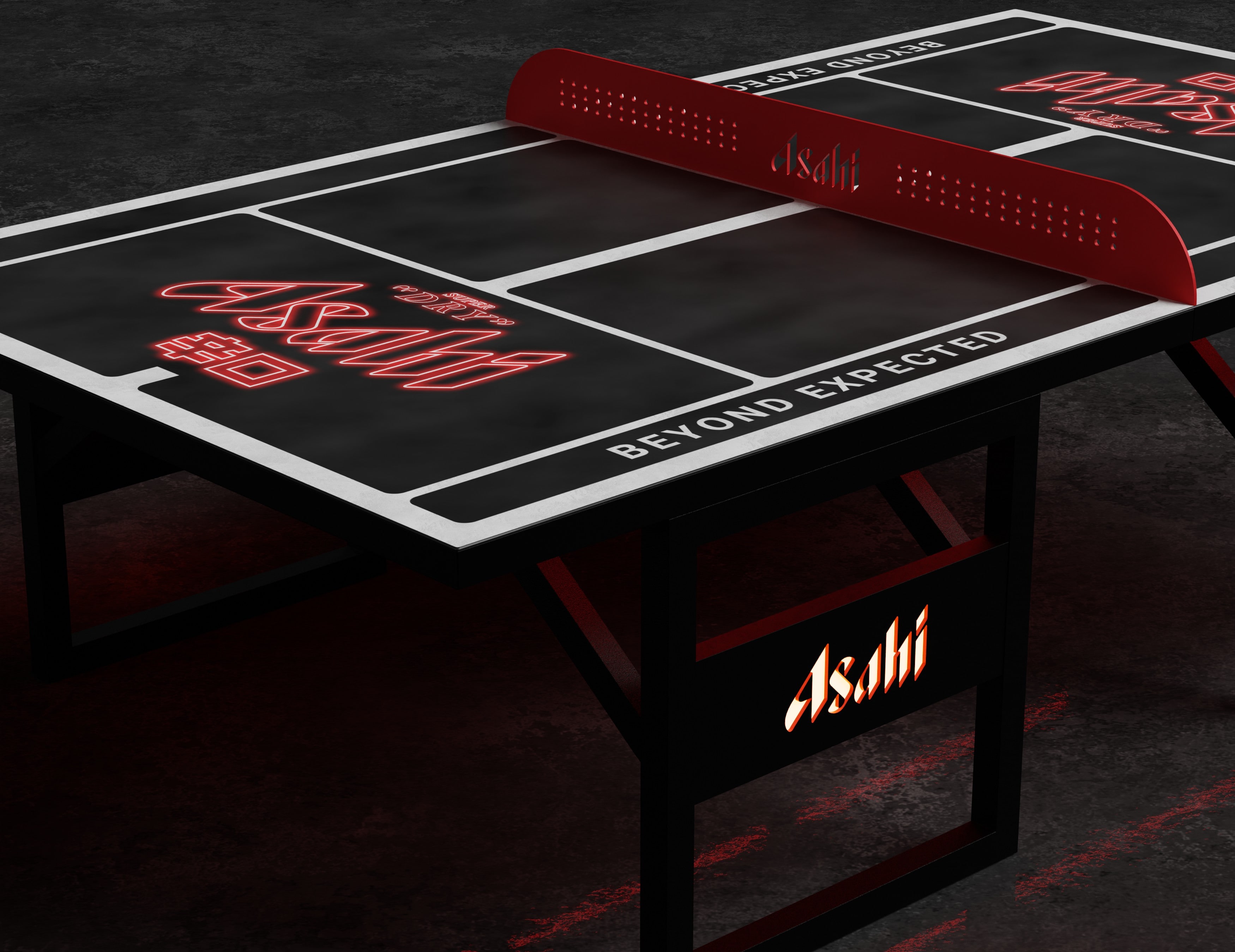 Fully Custom Asahi Branded Ping Pong Table