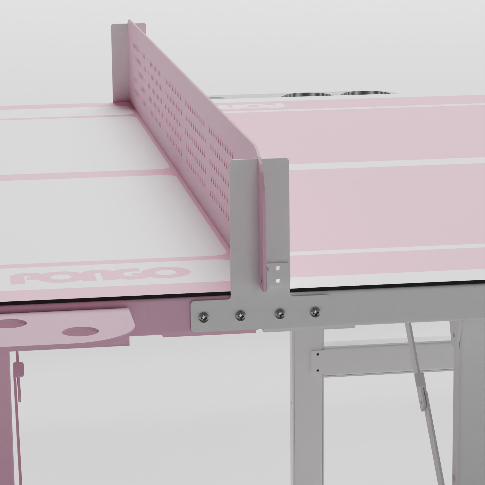 Side Shot of Booby Tape's custom ping pong table design