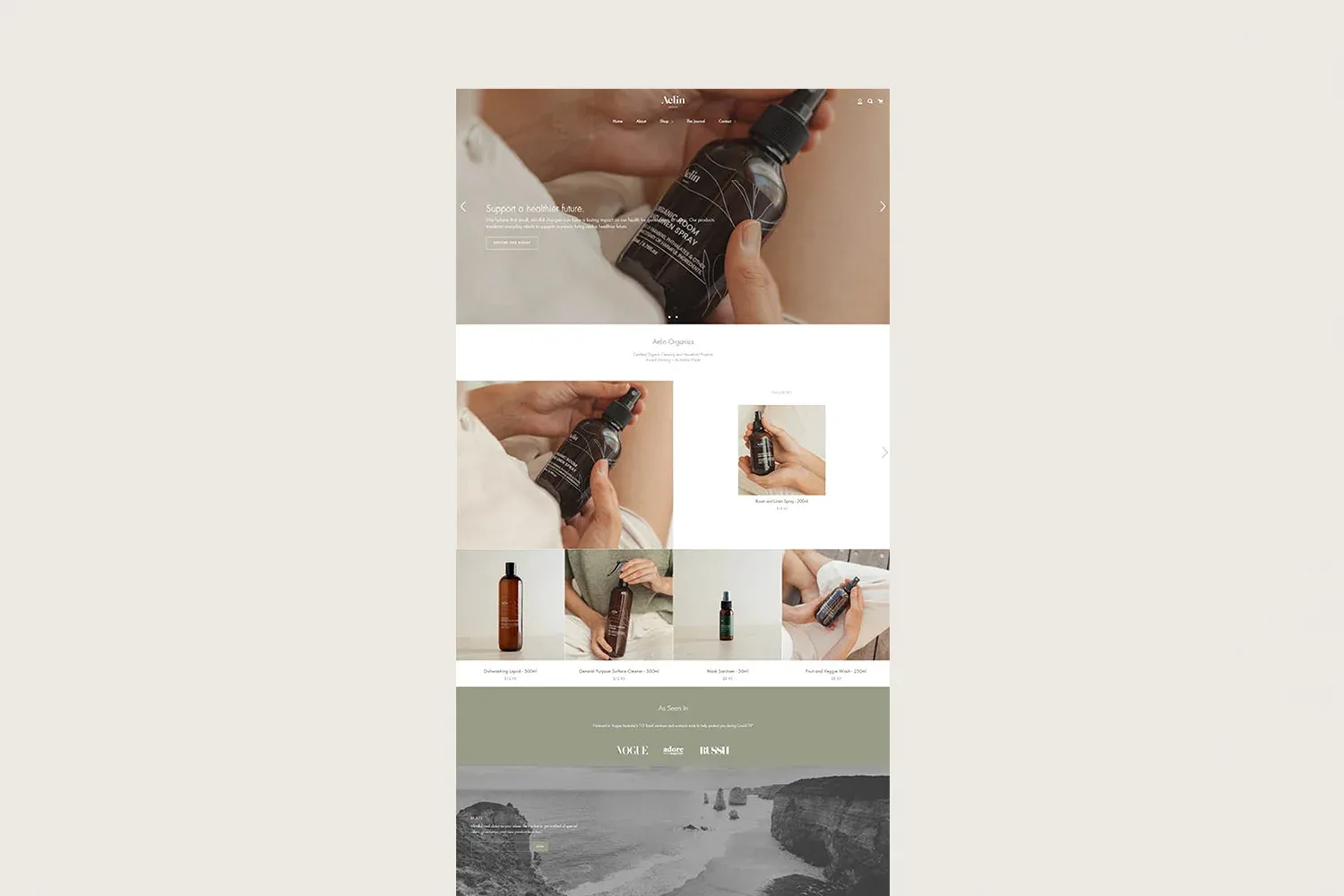 Aelin Organics brand and content system
