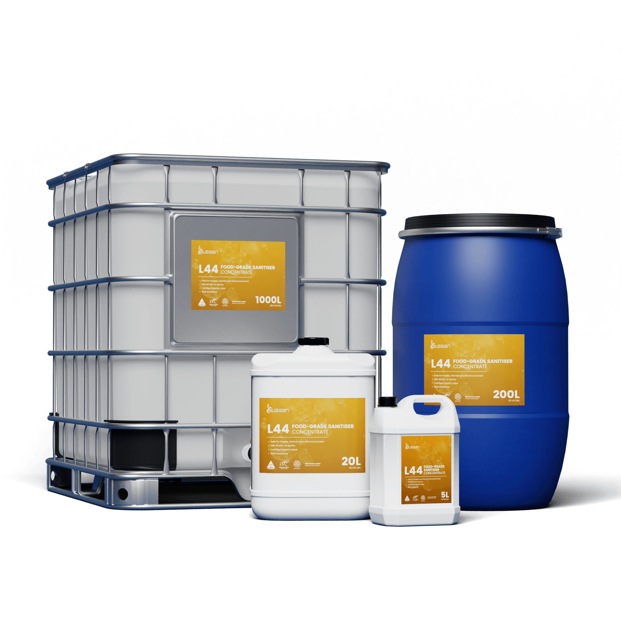 The L44 range across all container sizes