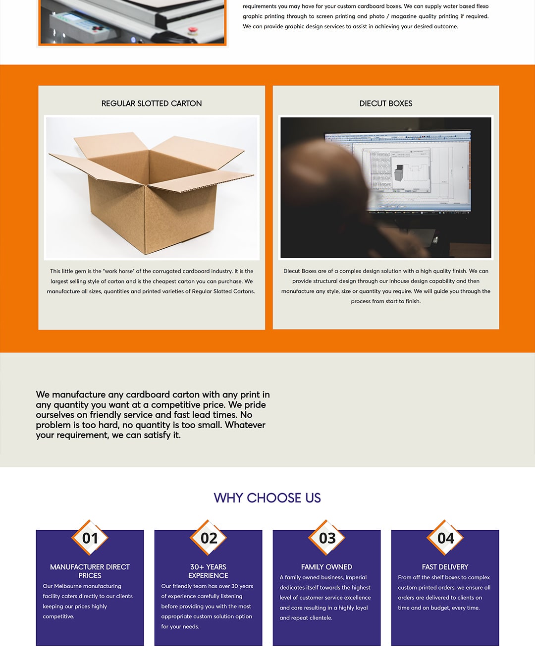 Before: the old website