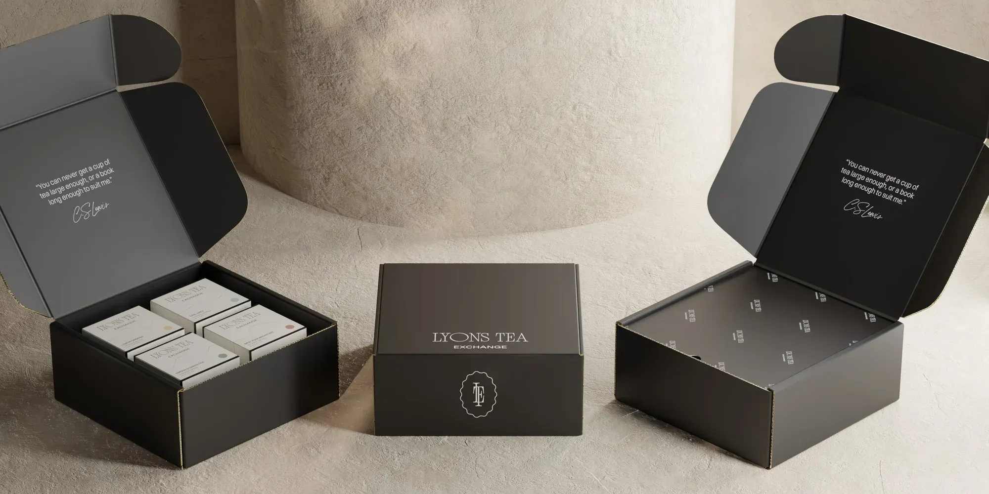 The Lyons Tea Exchange packaging range