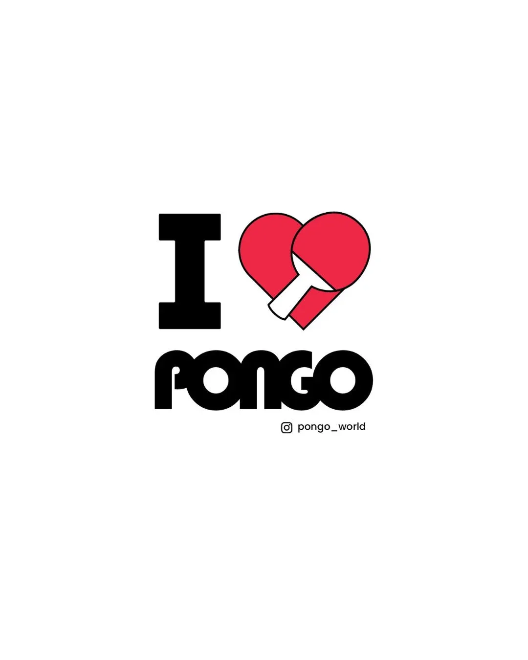 “I love PONGO” merchandise graphic